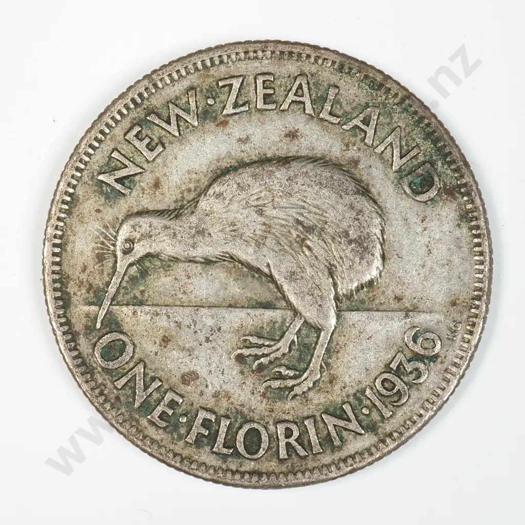 1936 New Zealand Florin Image 1++