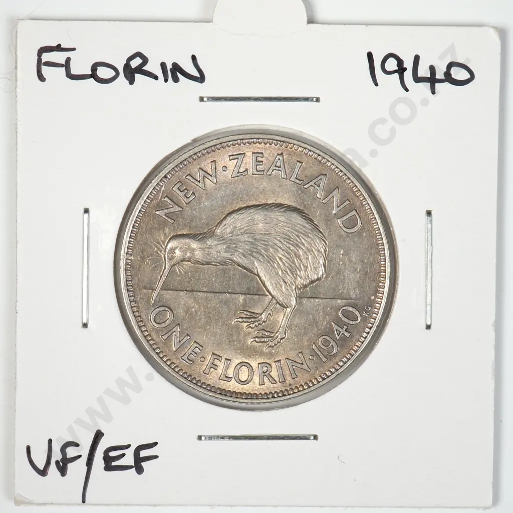 1940 New Zealand Florin Image 1++