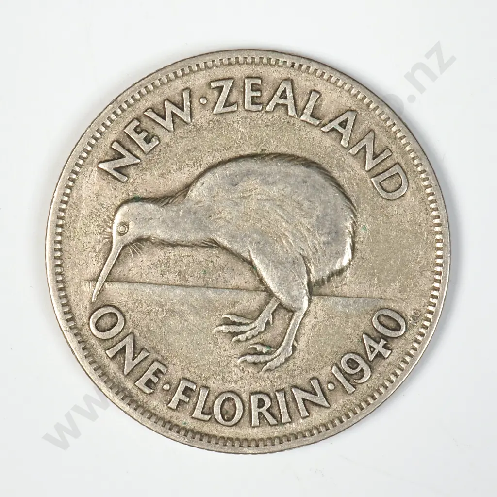 1940 New Zealand Florin Image 1++