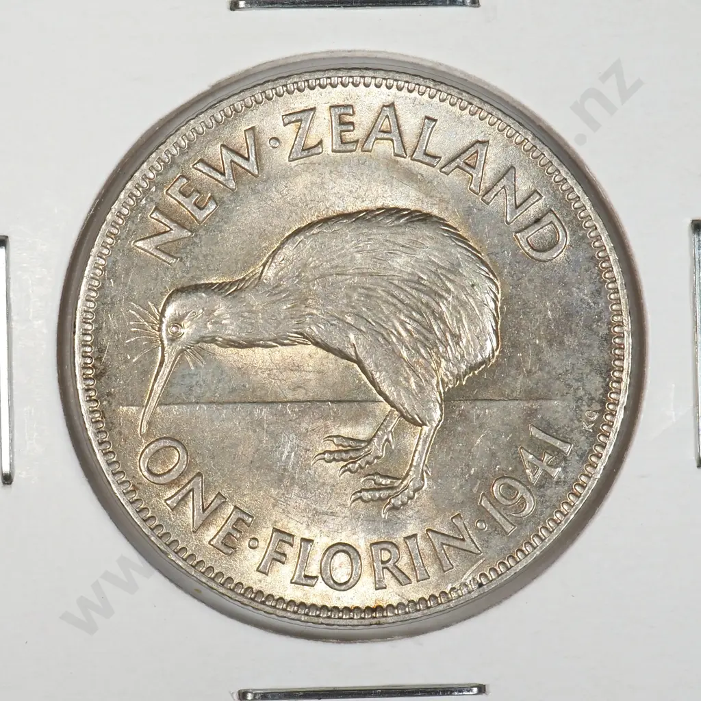 1941 New Zealand Florin - Better Grade Image 1++