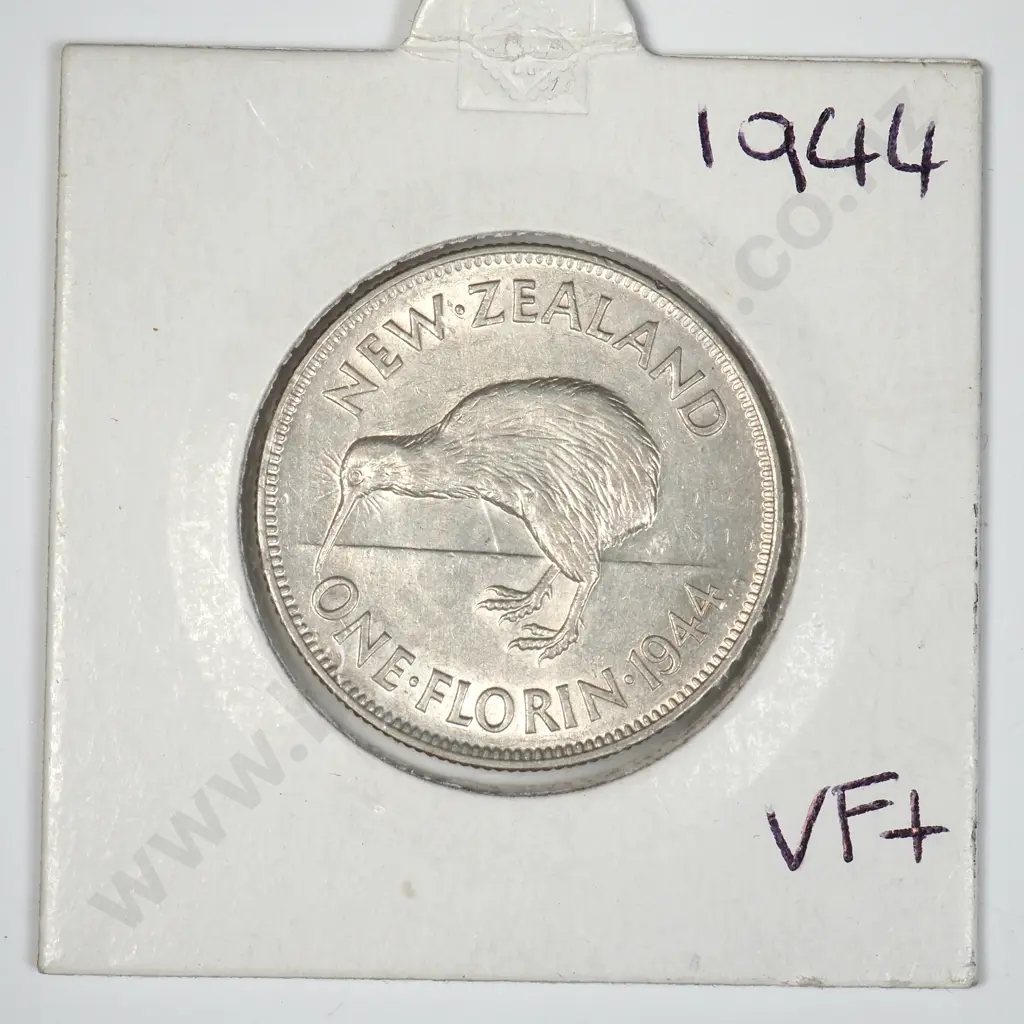 1944 New Zealand Florin Image 1++