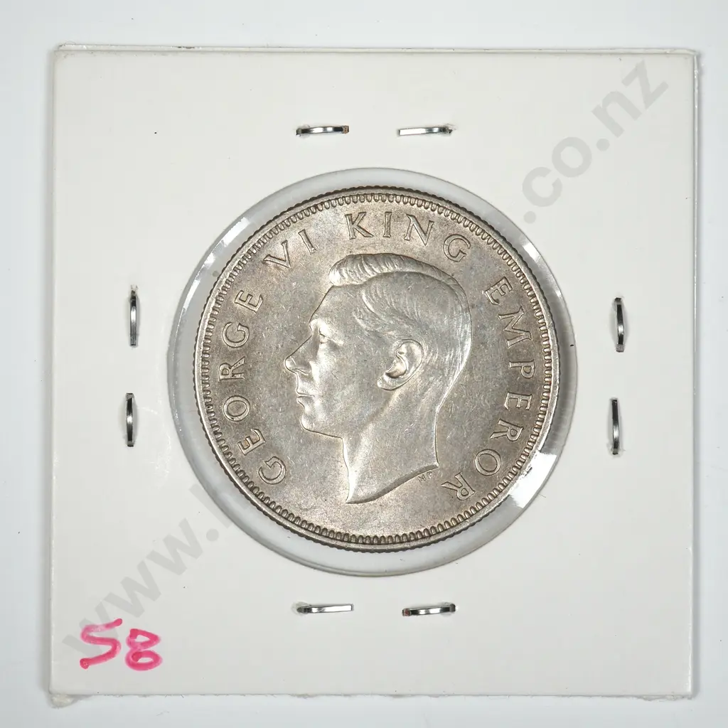 1945 New Zealand Florin - Better Grade Image 1++