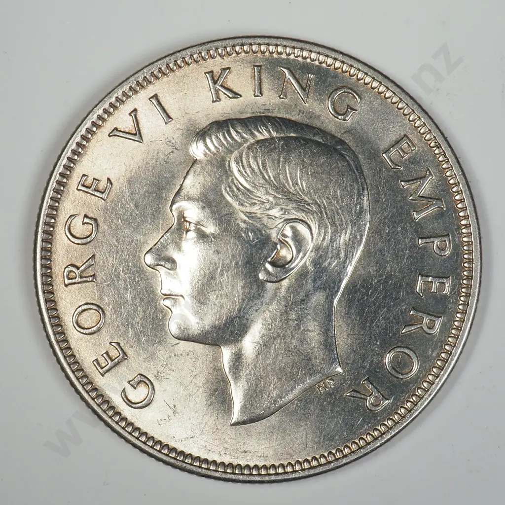 1944 New Zealand Half Crown - AUNC Image 1++