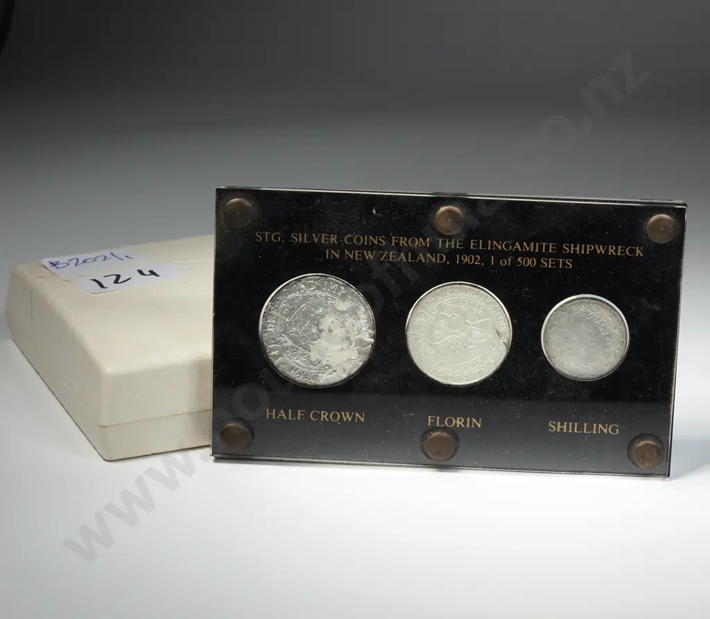Elingamite Shipwreck Coin Set in Hard Plastic Case Image 1++