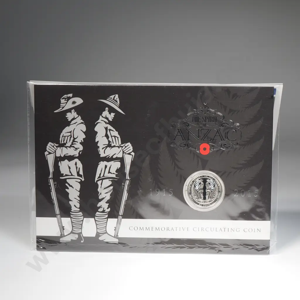 2015 New Zealand Fifty Cent Commemorative Anzac Coin  Image 1++