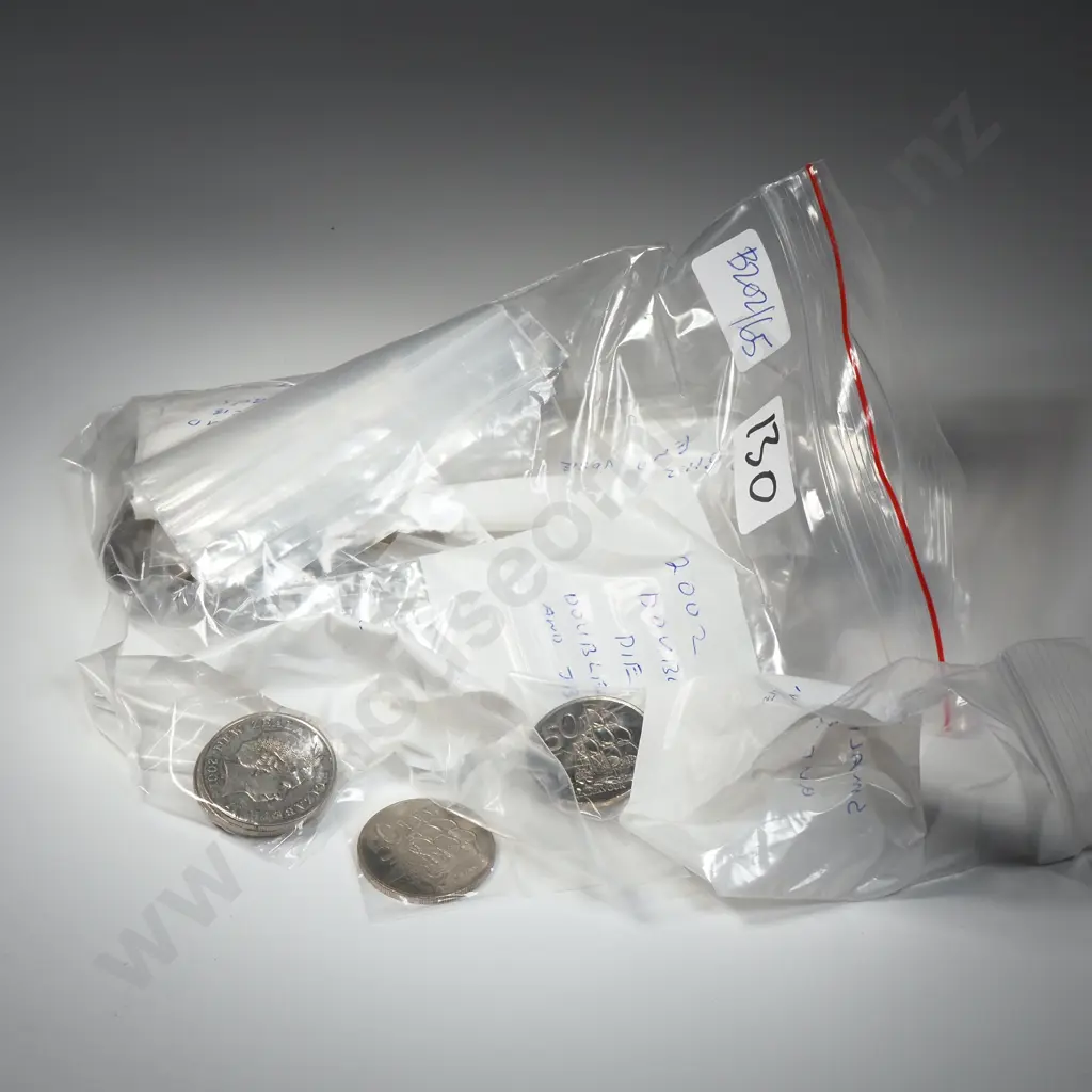 25 New Zealand Fifty Cent Large Size Coins - All w Minor Errors Image 1++