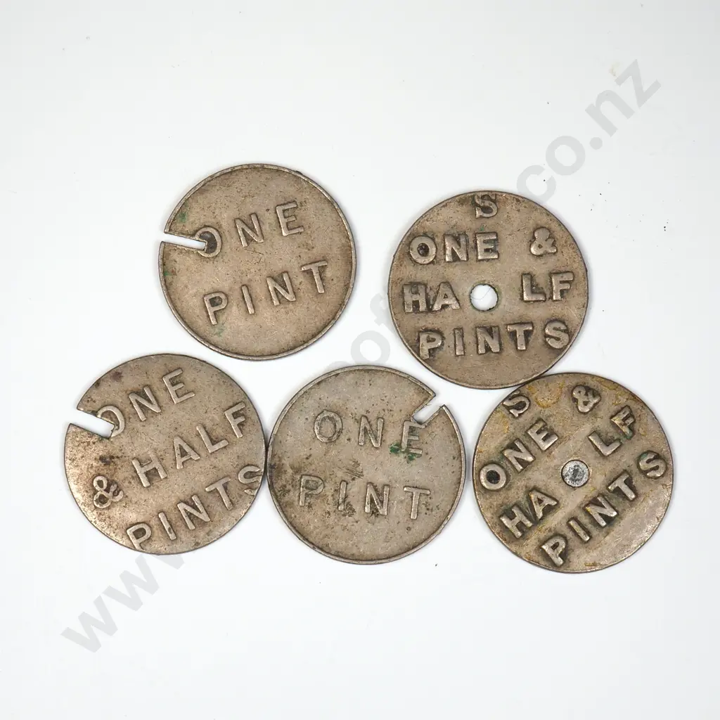 Five Wellington Milk Tokens Image 1++