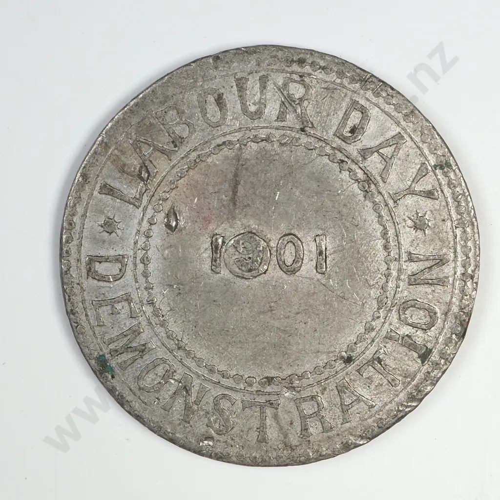1901 Labour Day Demonstration Lead Token  Image 1++