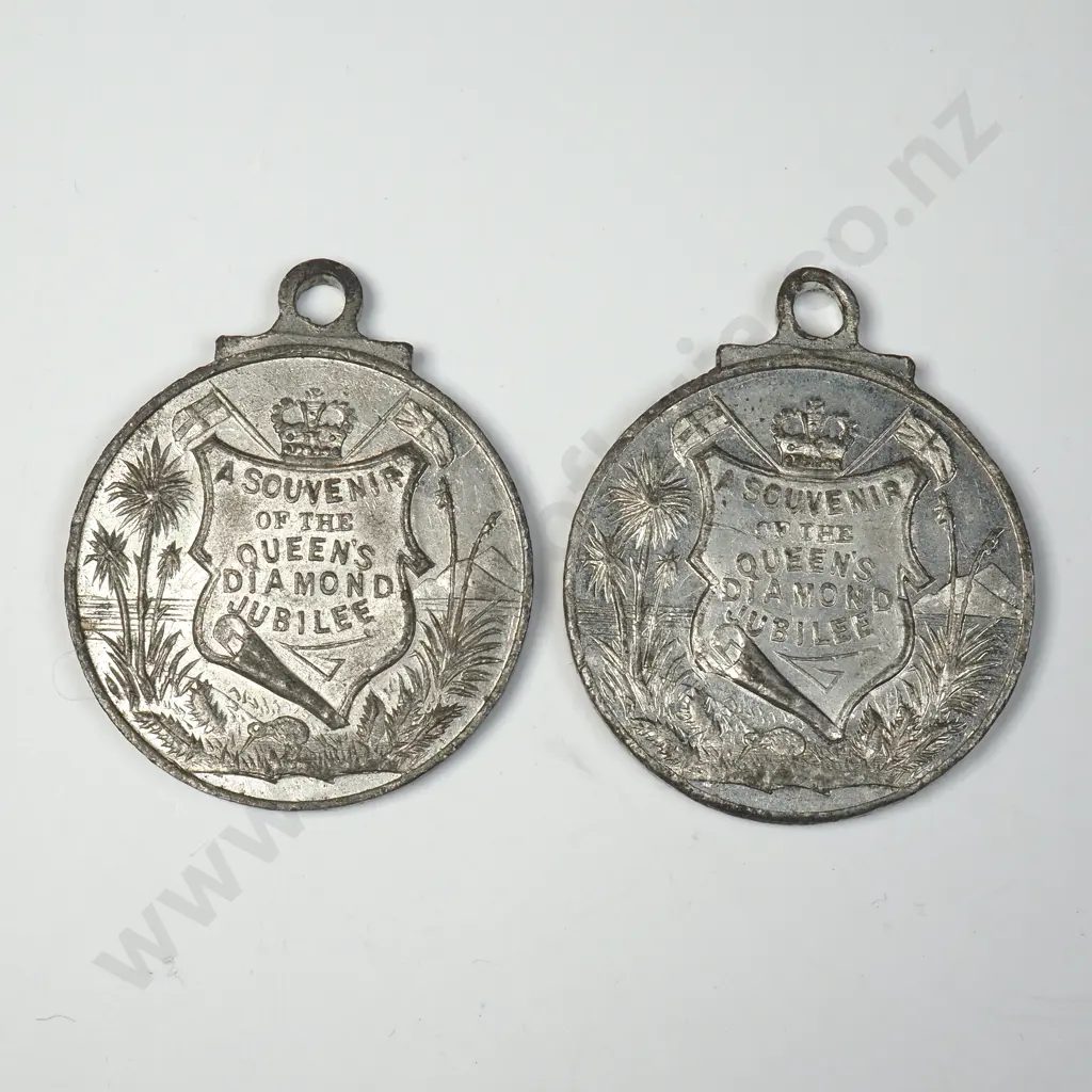 Two 1897 Jubilee Celebration Tokens Image 1++