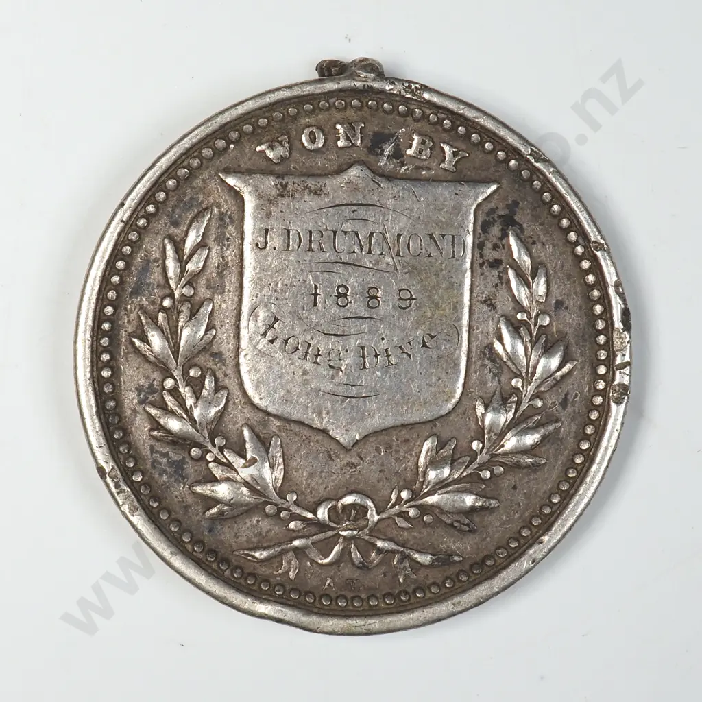 18i Auckland Grammar School Sterling Silver Prize Medal Image 1++