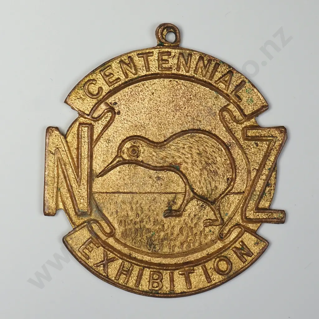 NZ Centennial Exhibition Medalette Image 1++