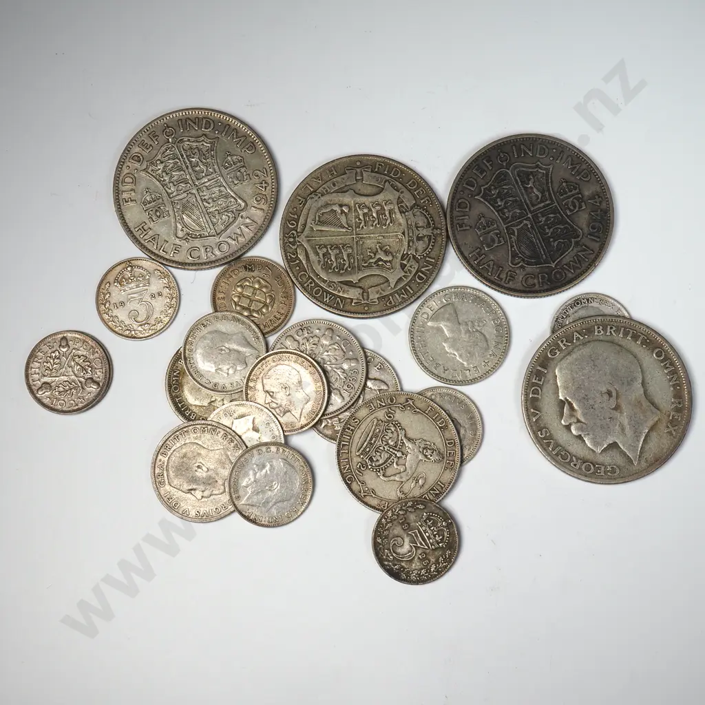 90 Grams of Assorted United Kingdom 50% Silver Coinage Image 1++