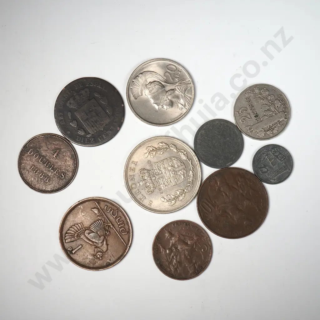 Assorted Lot of Continental European Coins 19th/20th Century Image 1++