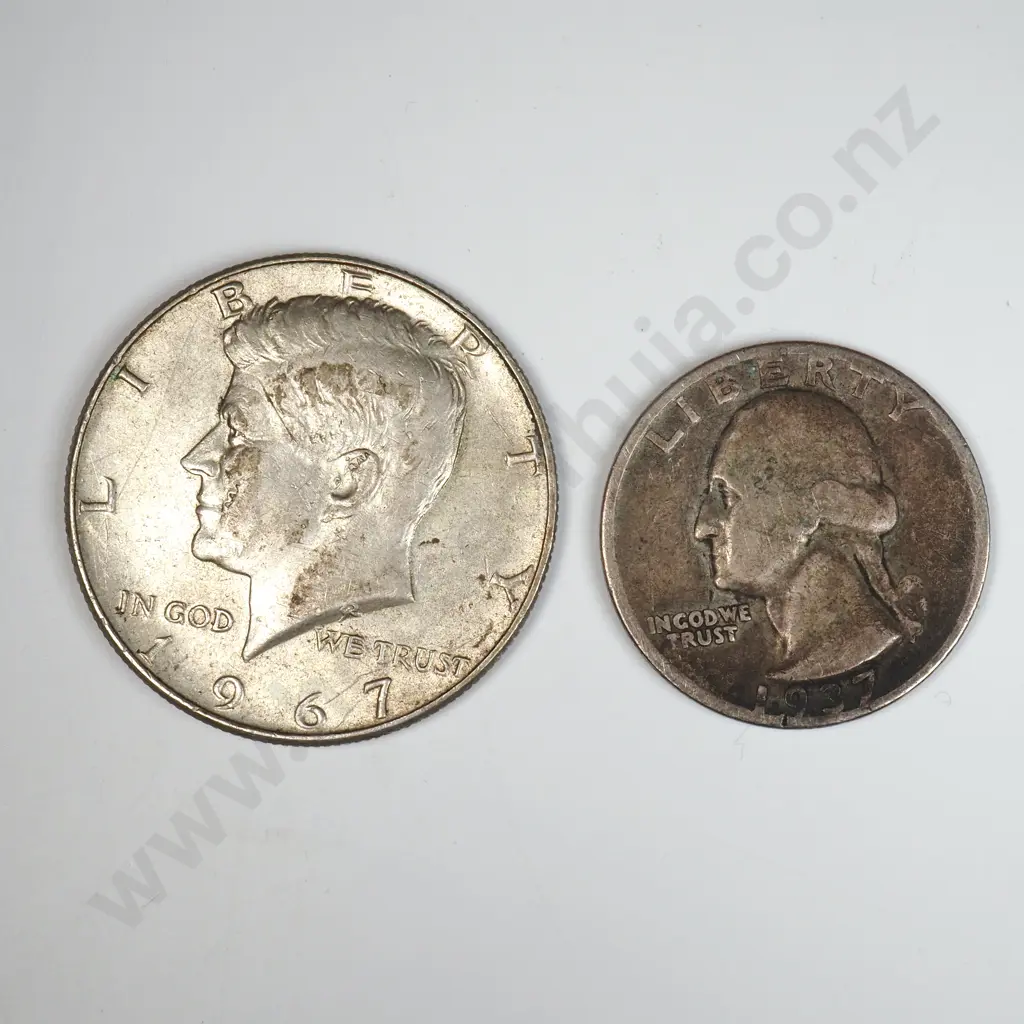 Two United States of America Silver Coins Image 1++