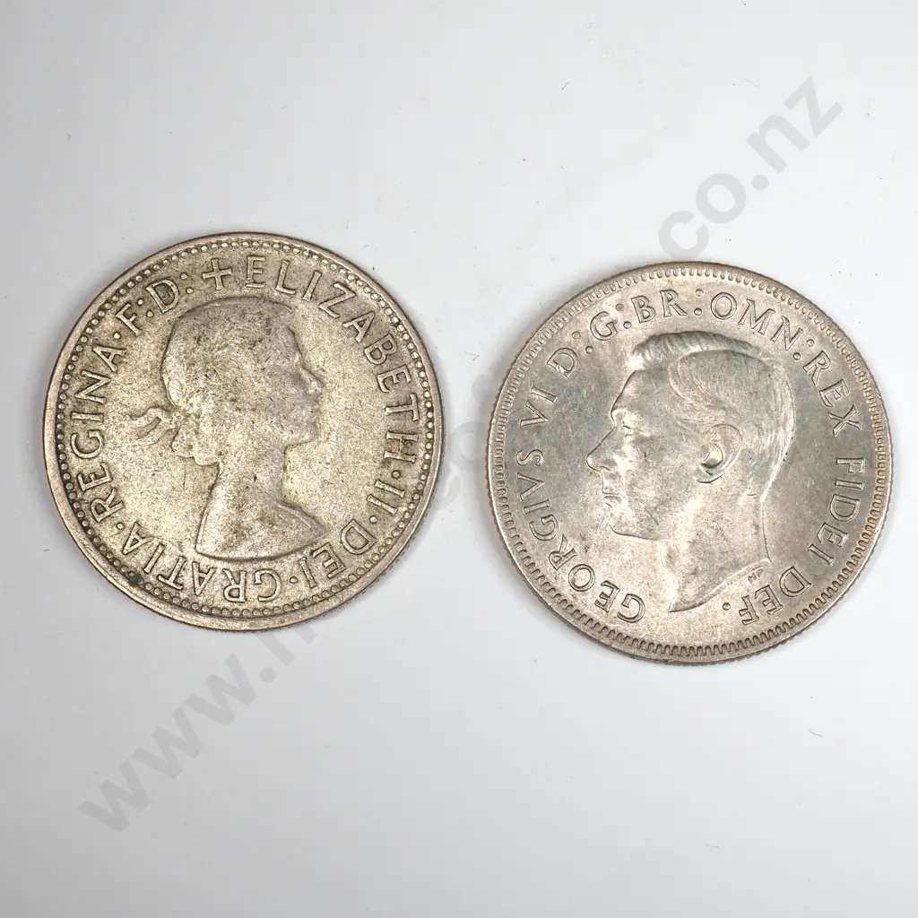 1951 & 1954 Australian Florins  Image 1++