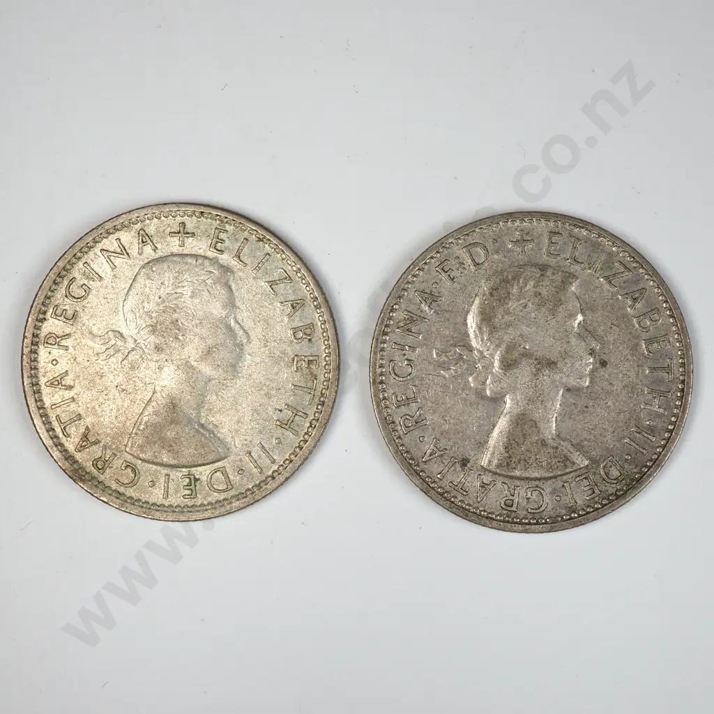 1954 & 1962 Australian Florins  Image 1++
