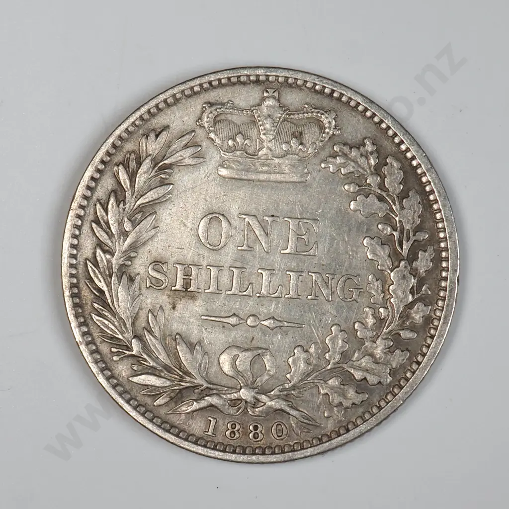 1880 United Kingdom One Shilling Image 1++