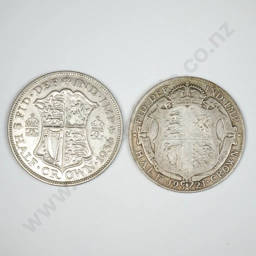 1921 & 1936 United Kingdom Half Crowns  Image 1++