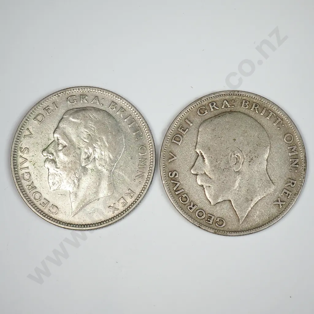 1921 & 1936 United Kingdom Half Crowns  Image 1++