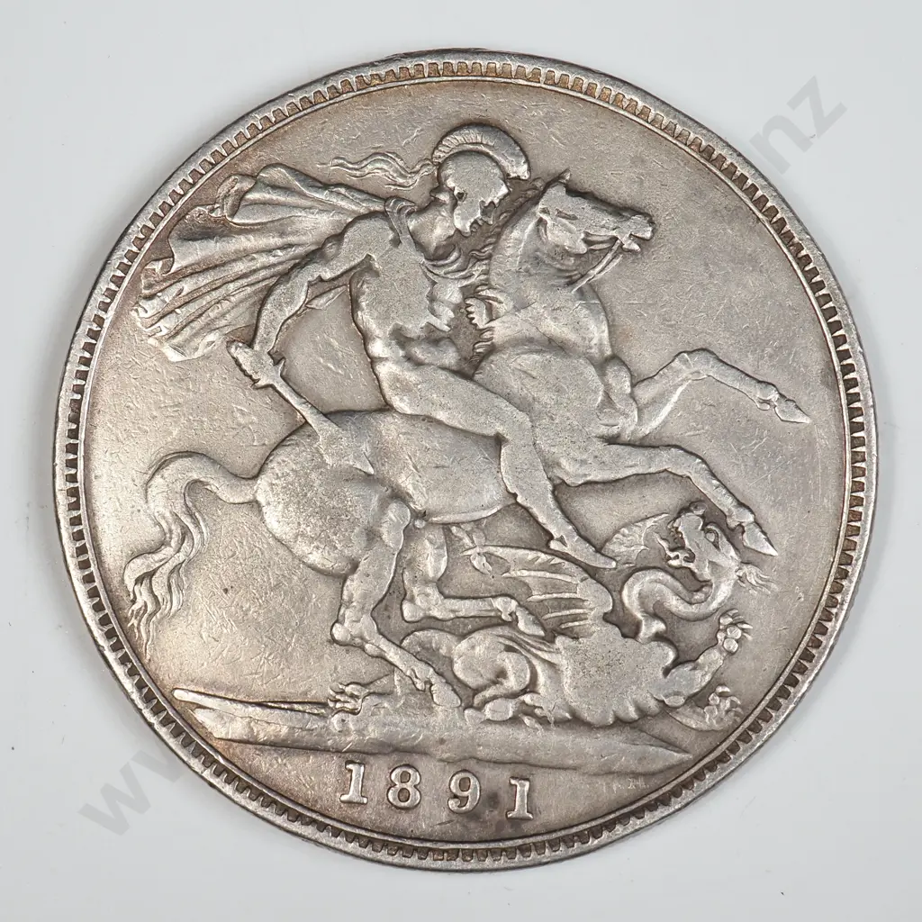 1891 United Kingdom Crown Image 1++