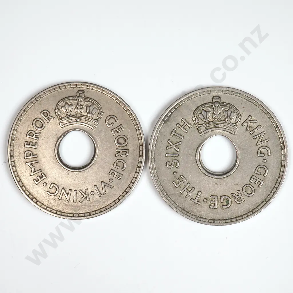 1940 & 1949 Fiji Pennies  Image 1++