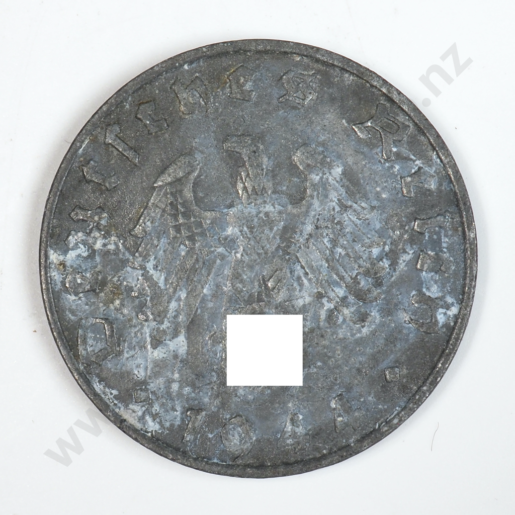 1944 B German Ten Reichspfennig Image 1++
