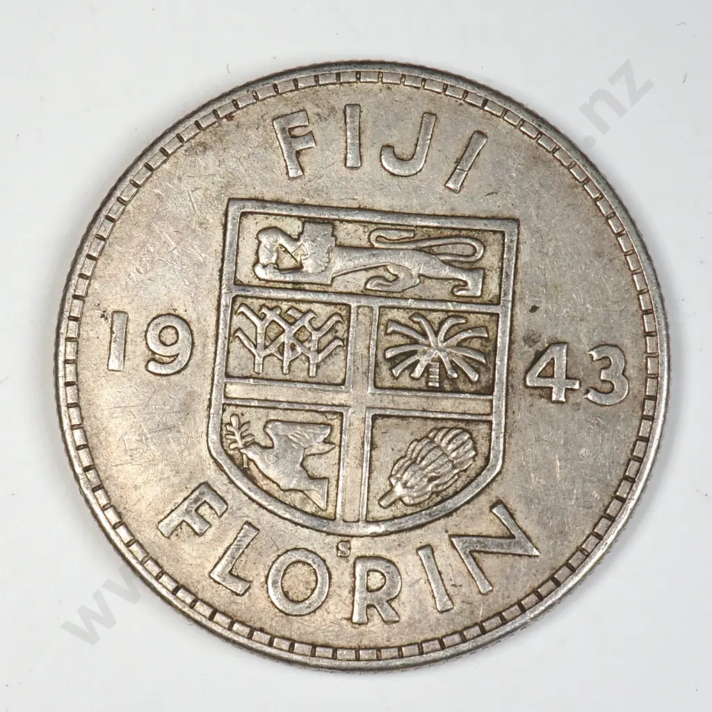 1943 Fiji Florin  Image 1++