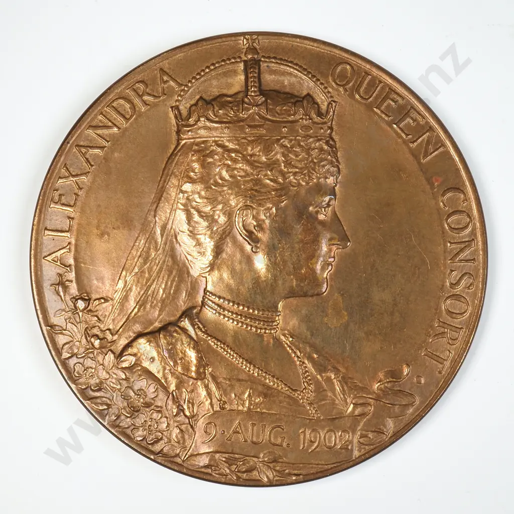 1902 Coronation Bronze Medal - Large Size Image 1++