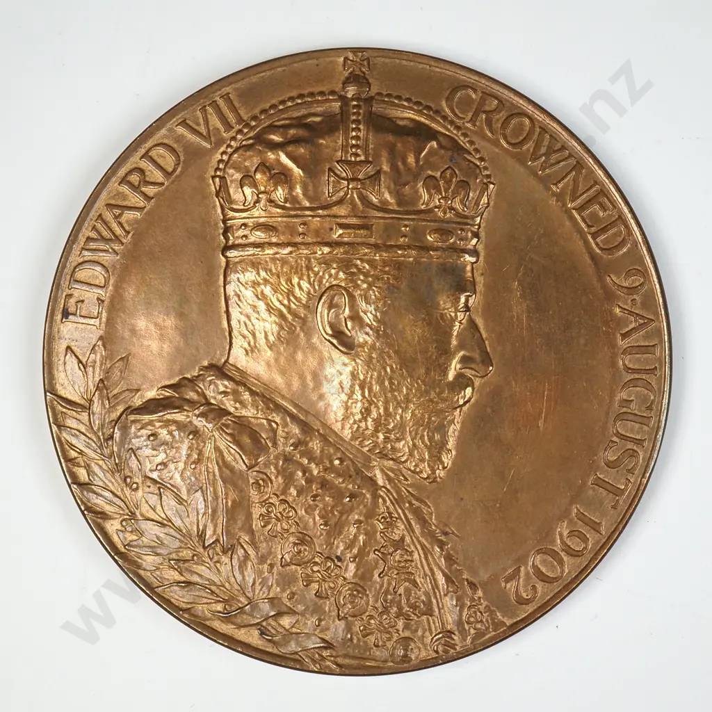1902 Coronation Bronze Medal - Large Size Image 1++
