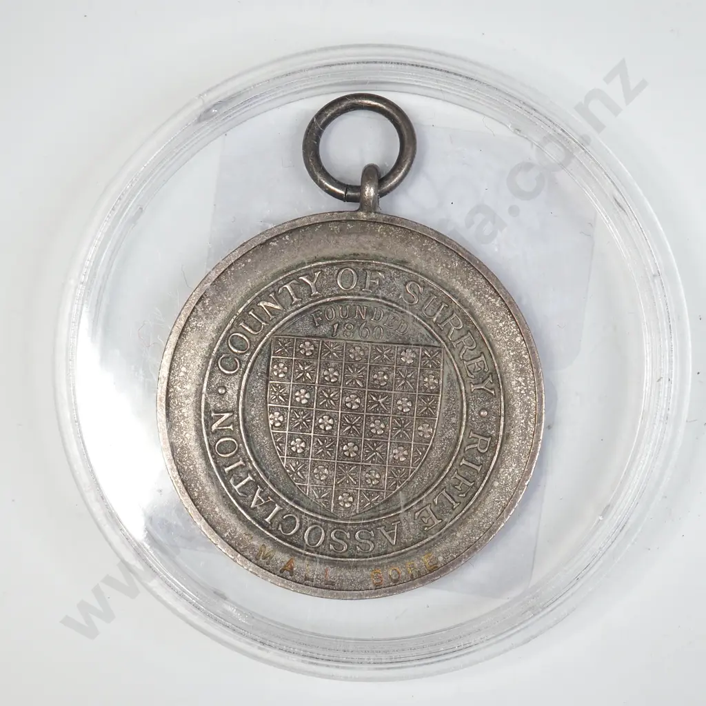 1937 Coronation Surrey Country Rifle Association Prize Medal - Small Bore  Image 1++