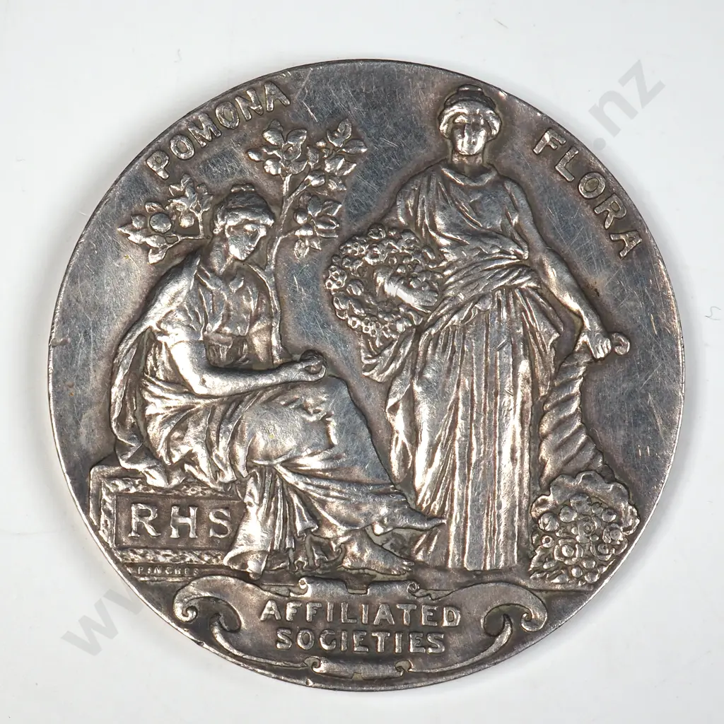 1905 Sterling Silver Horticultural Medal Image 1++