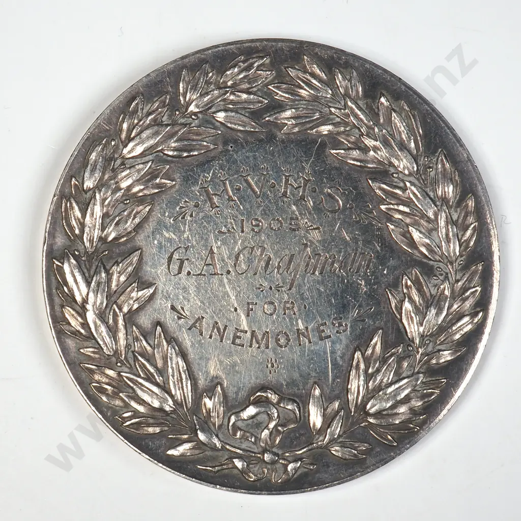 1905 Sterling Silver Horticultural Medal Image 1++