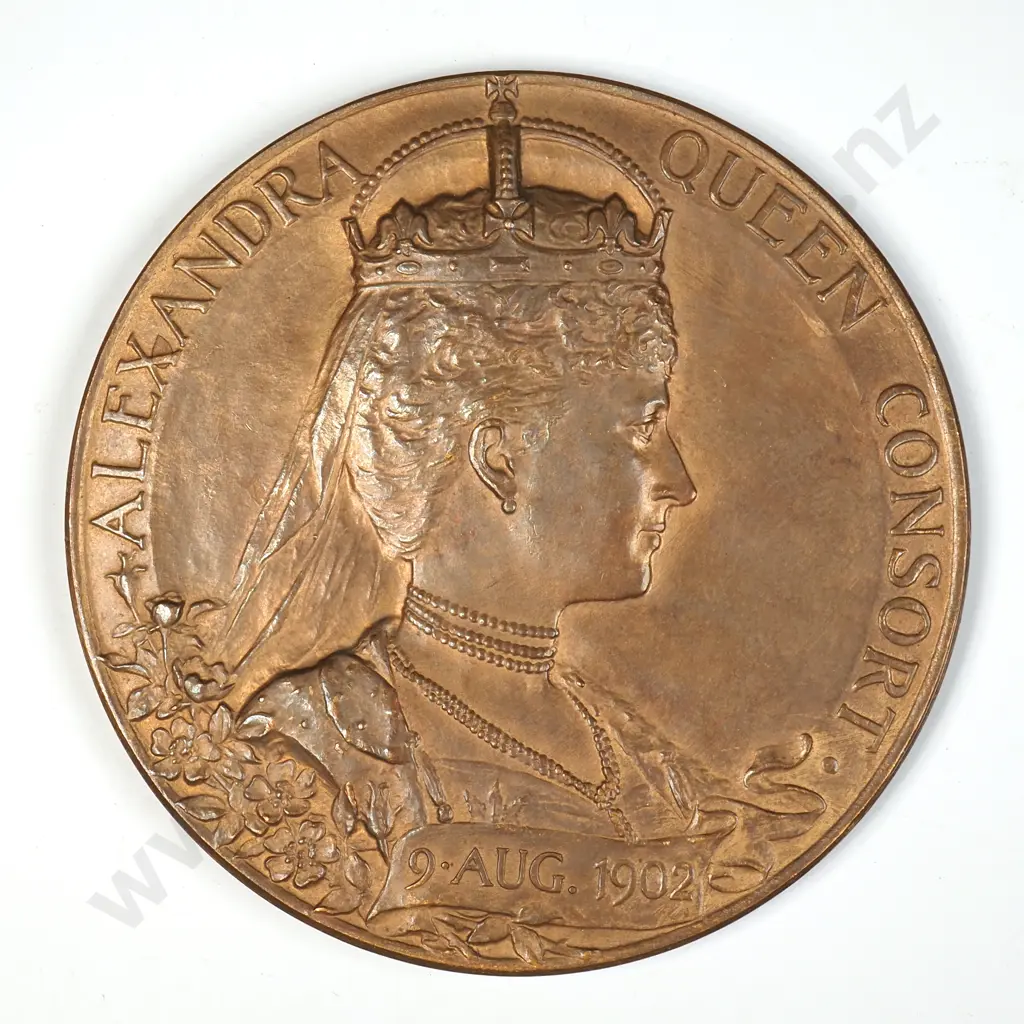 1902 Coronation Bronze Medal - Large Size Image 1++