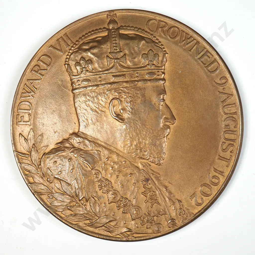 1902 Coronation Bronze Medal - Large Size Image 1++