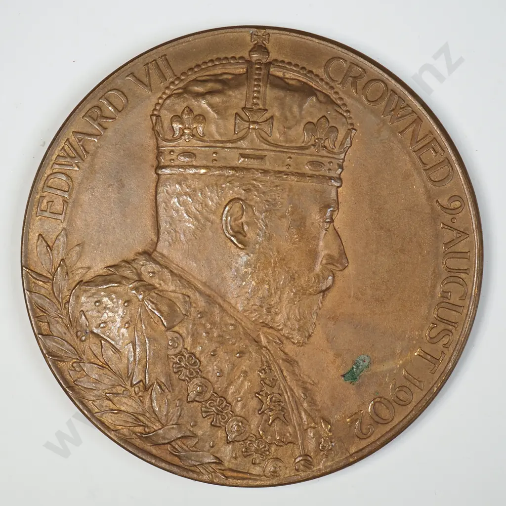 1902 Coronation Bronze Medal - Large Size Image 1++