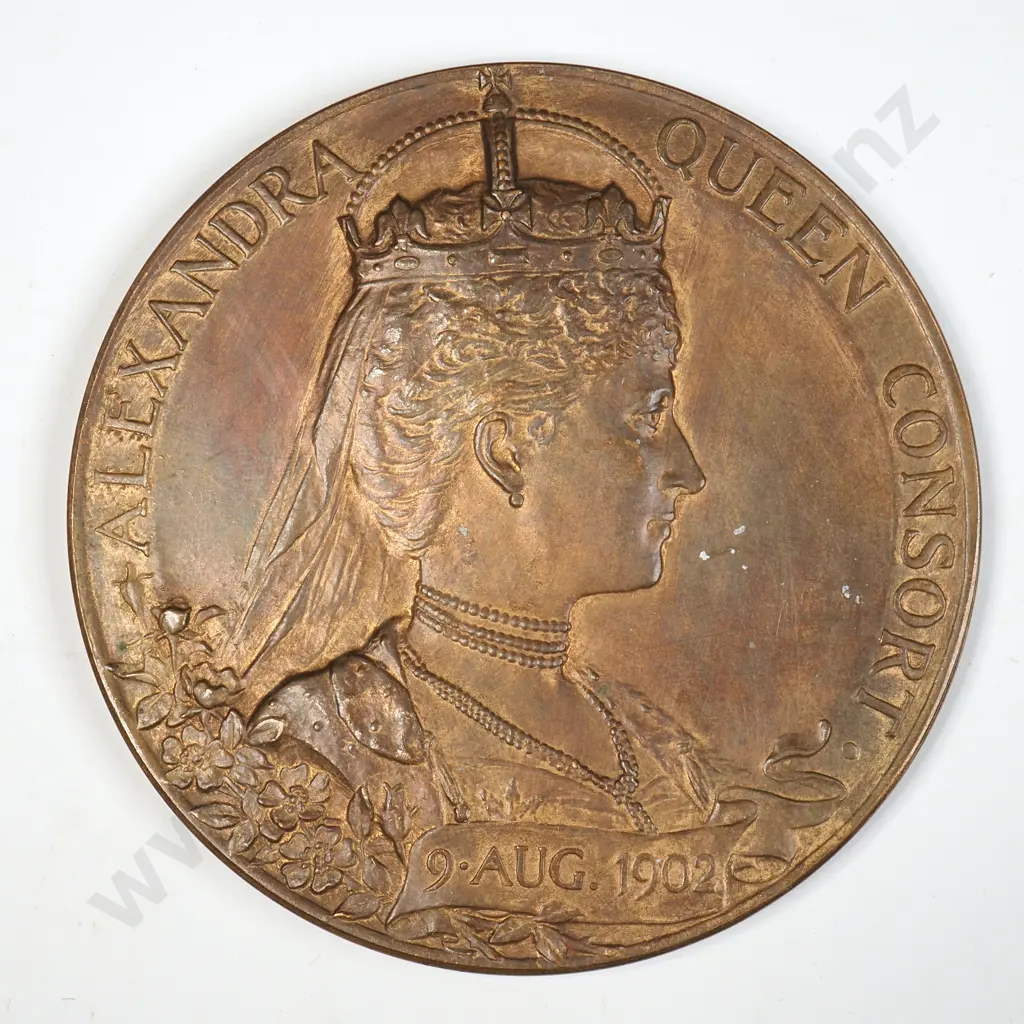 1902 Coronation Bronze Medal - Large Size Image 1++
