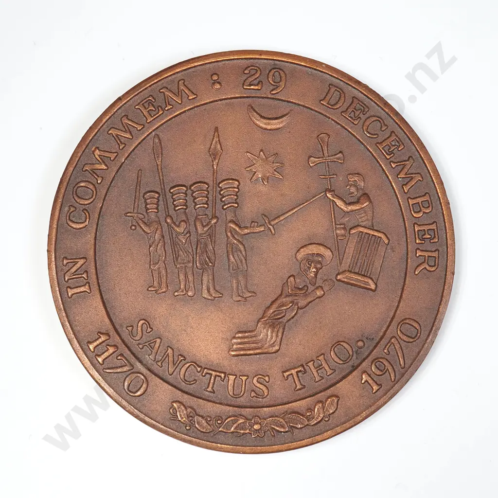 800 Year Anniversary of the Death of Thomas Becket Commemorative Medal Image 1++