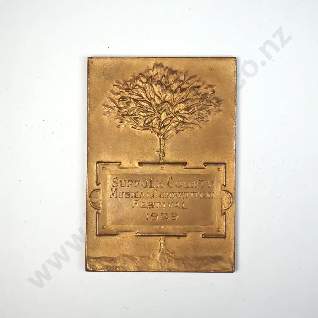 Cased 1929 Suffolk Country Musical Competition Festival Prize Medal to M Bates  Image 1++