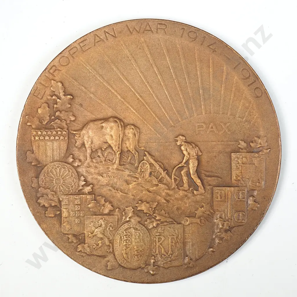 Cased 1914-1919 George V Pax Victoris European War Medal  Image 1++