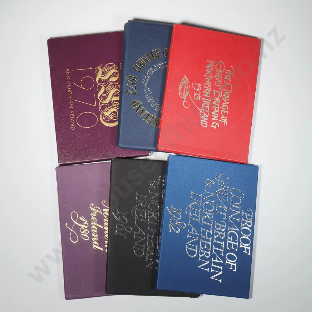 Six Great Britain Proof Sets - 1970/72/73/80/81/82 Image 1++