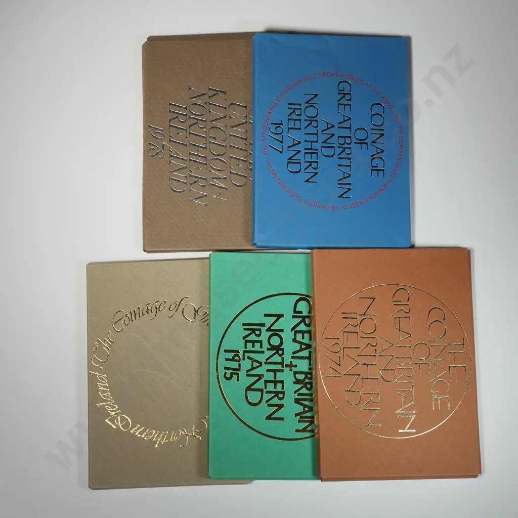 Five Great Britain Proof Sets: 1974-78 Image 1++