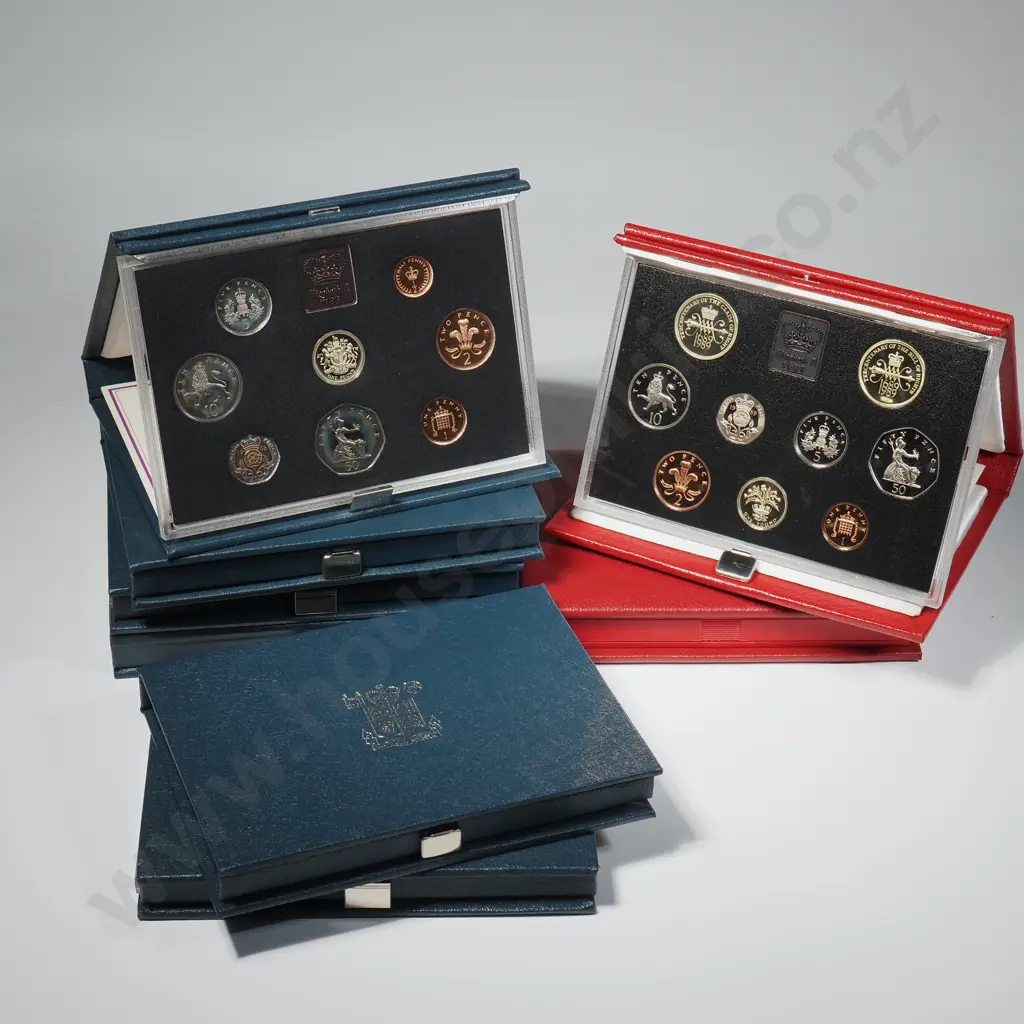 Eight Great Britain Proof Coin Sets Image 1++