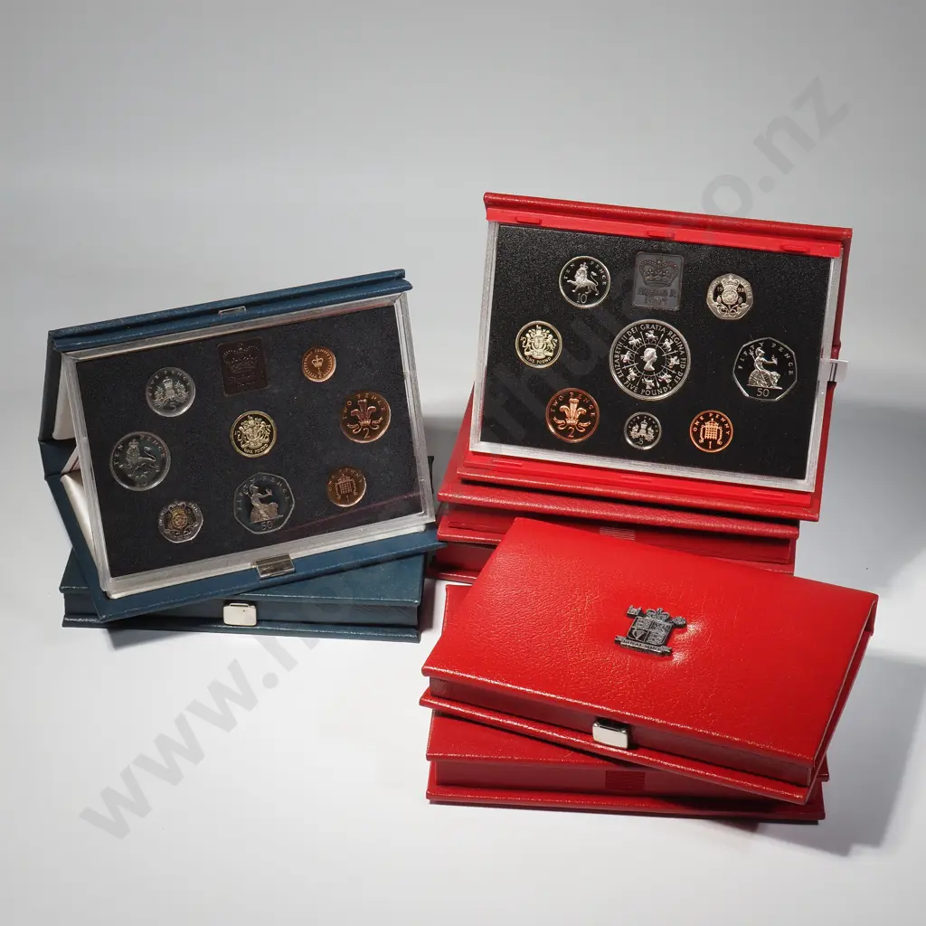 Seven Great Britain Proof Coin Sets Image 1++