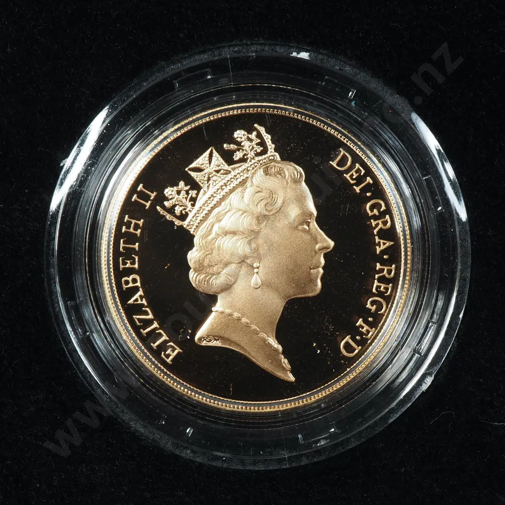 United Kingdom Four Gold Sovereign Coin Set - 1/2 - Full - Double & Quintuple Sovereigns Image 1++