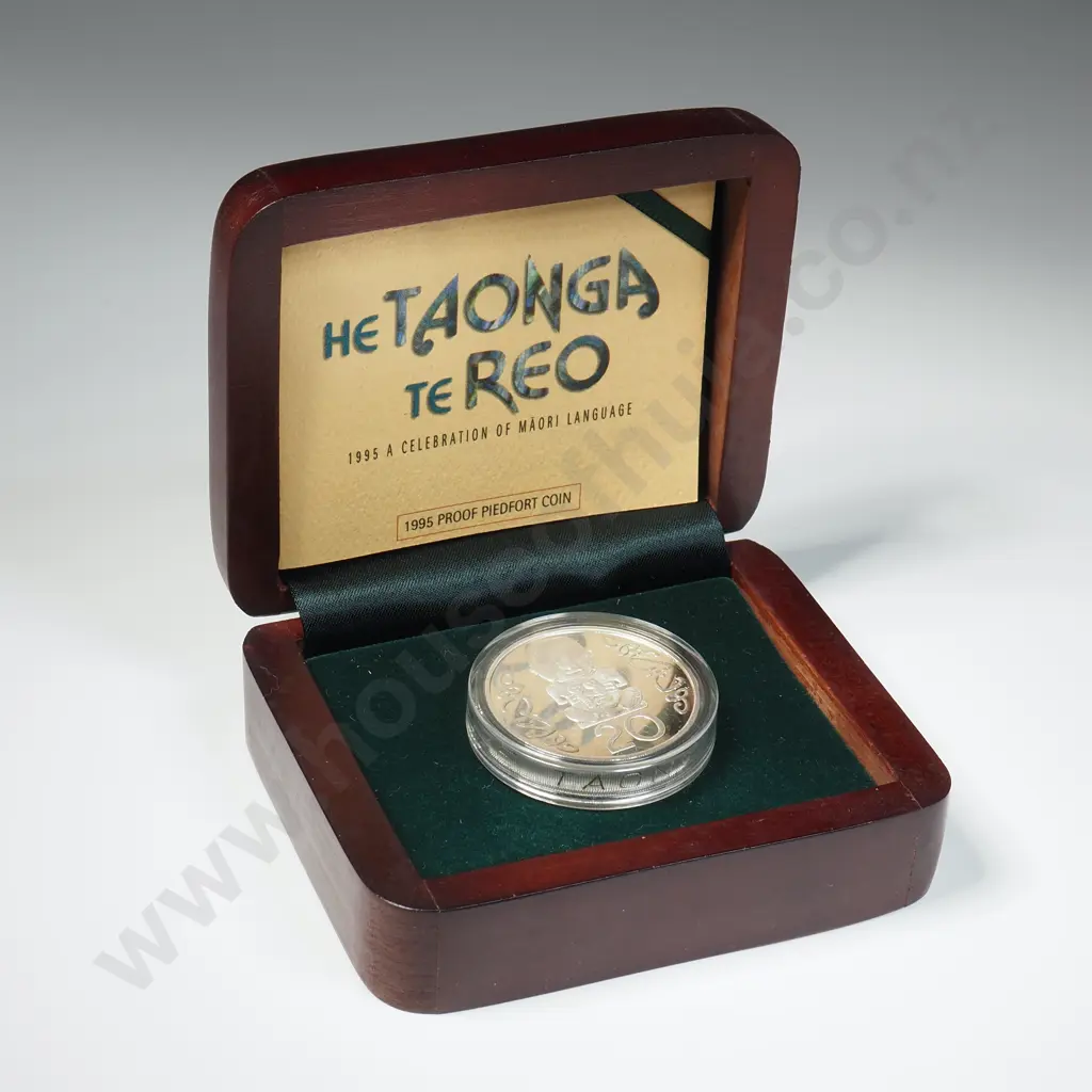 1995 New Zealand Piedfort 20 Cent Silver Proof Coin Image 1++
