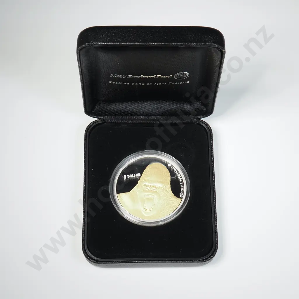 2005 King Kong One Ounce Gilded Silver Proof Coin Image 1++