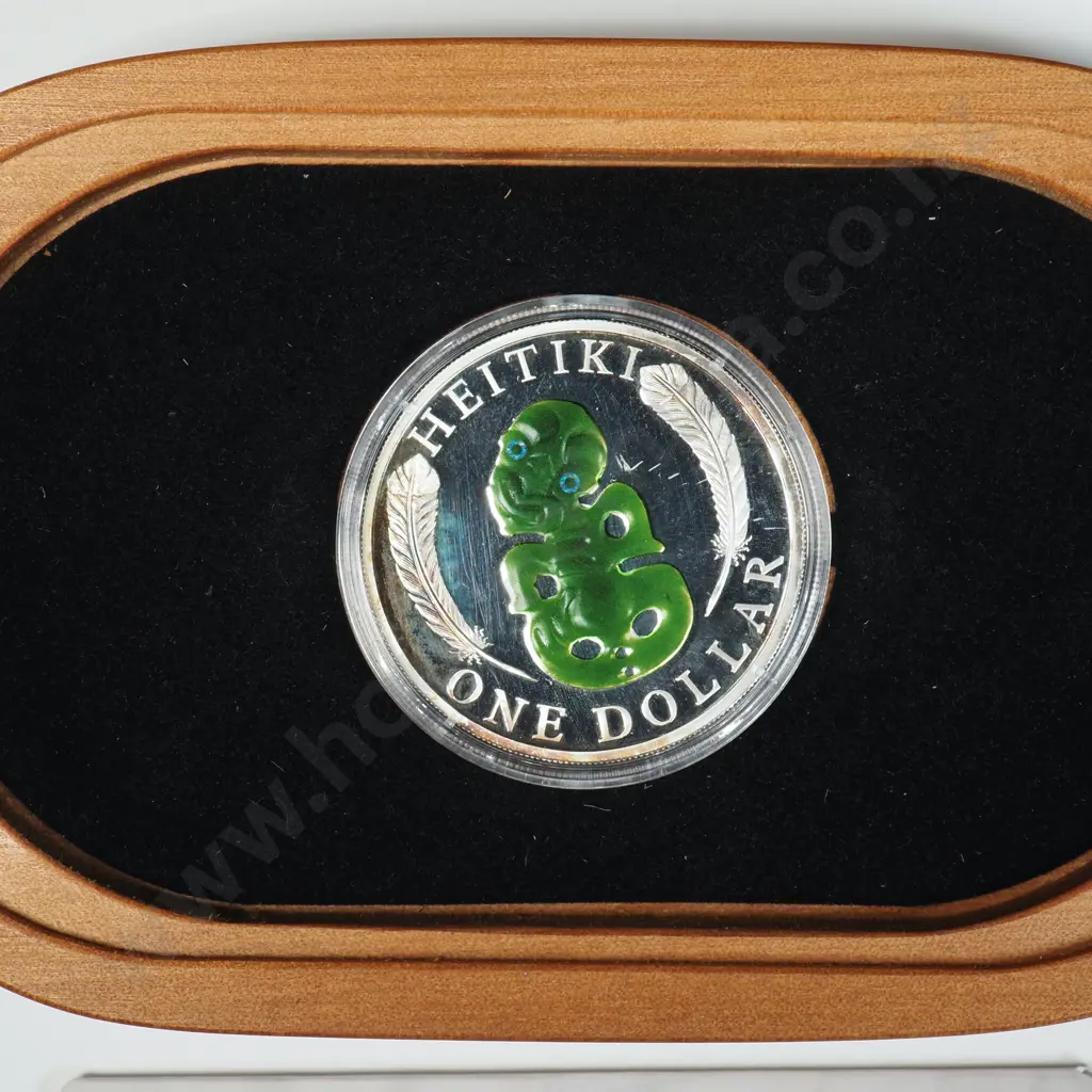 2010 New Zealand Heitiki One Dollar Silver Prof Coin Image 1++