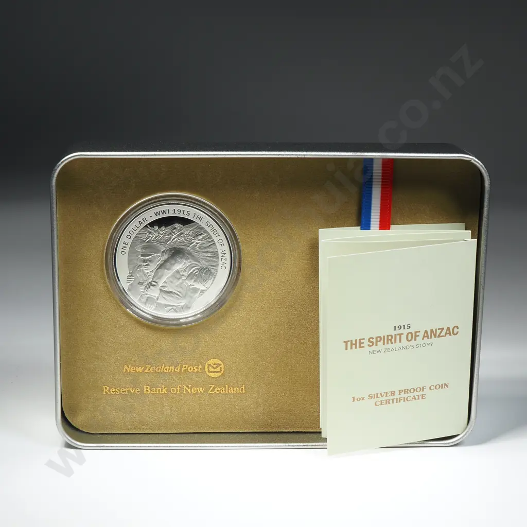 2015 Spirit of Anzac One Dollar Silver Proof Coin Image 1++