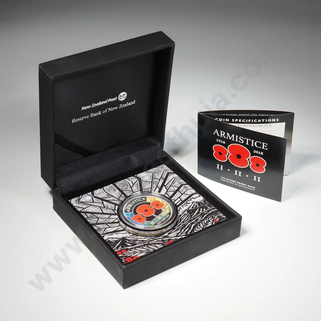 2018 Armistice 3-Poppy One Dollar One Ounce Silver Proof Coin Image 1++