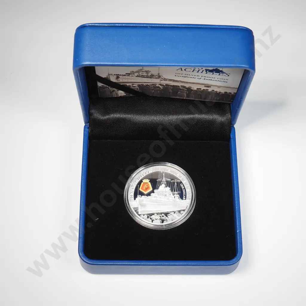 2014 HMS Achilles One Ounce Silver Proof Coin Image 1++